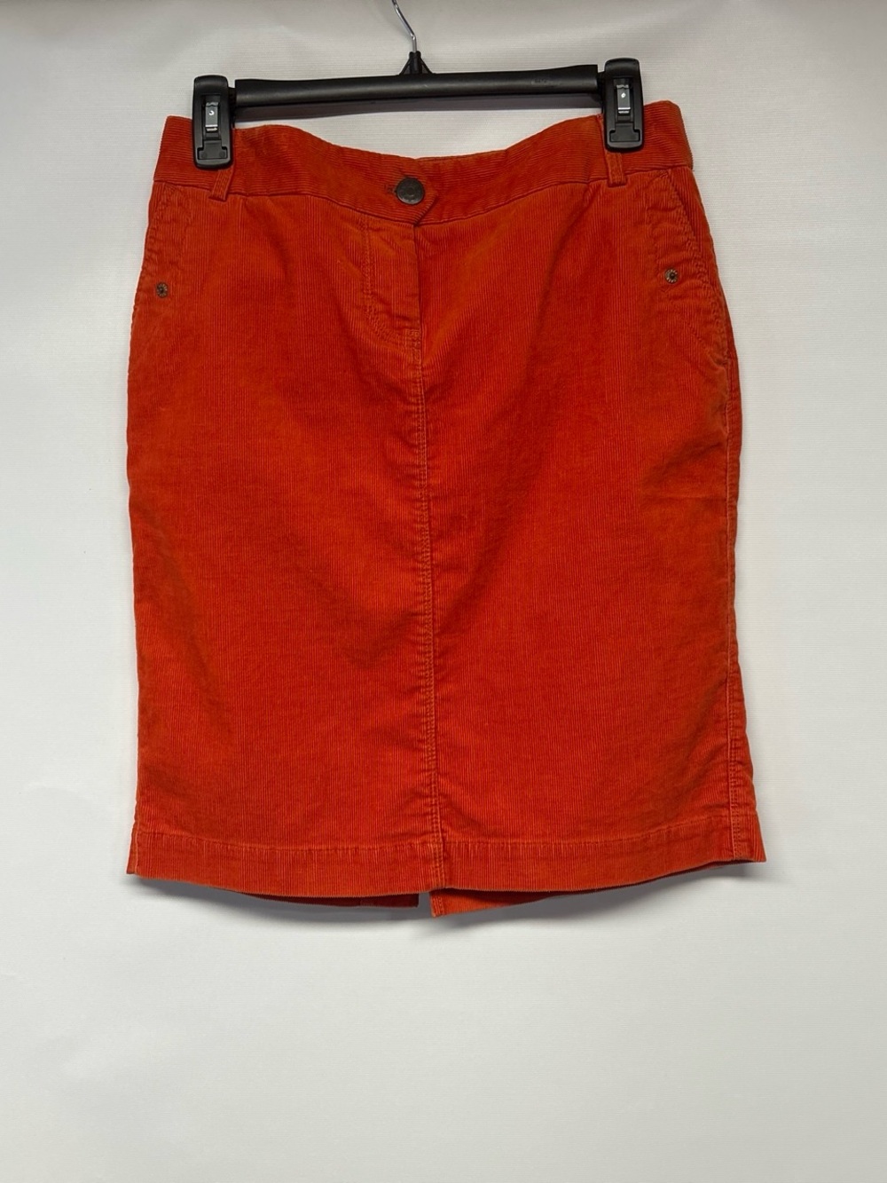 J. Crew Rust Orange Corduroy Pencil Skirt